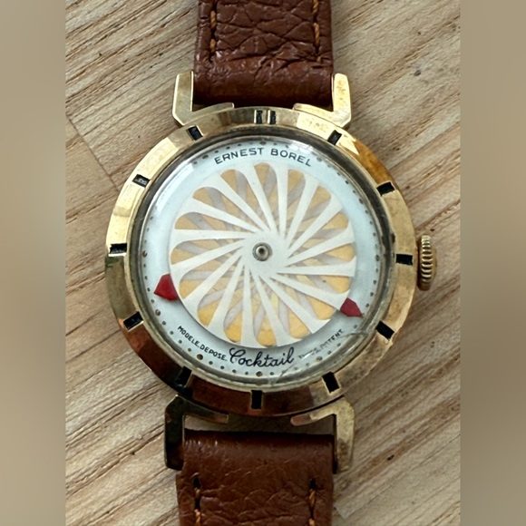 Ernest Borel Accessories - Ernest Borel Kaleidoscope Stunning Mechanical Watch Rare White Dial New Strap
